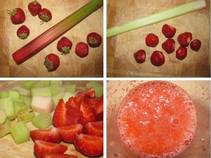 Rebarbarás-epres ital